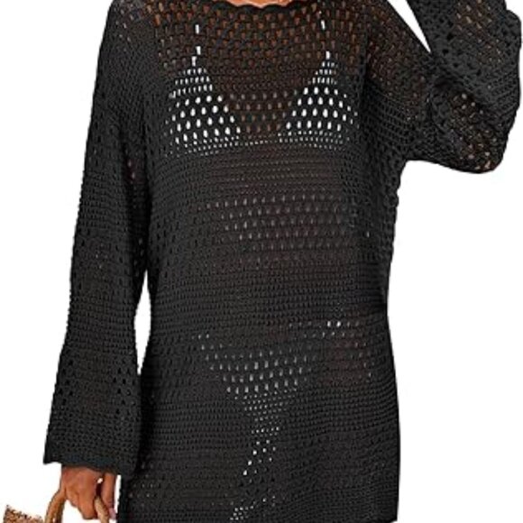 Women's Crochet Swim Cover-Up Swimwear for Summer Bathing Suit - Picture 1 of 6
